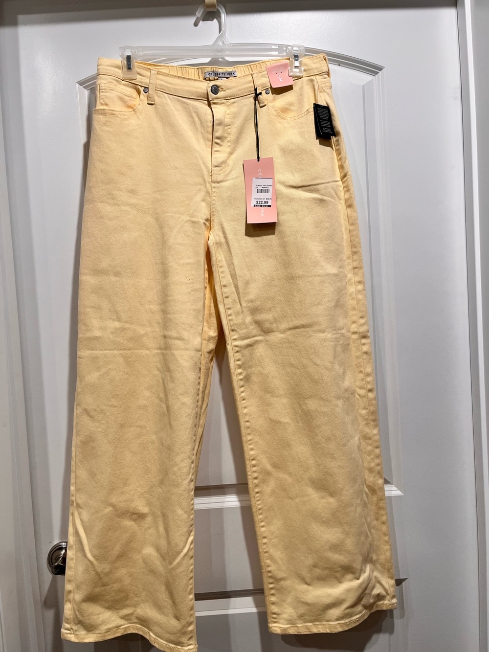 Celebrity Pink Yellow Wide Leg Jeans